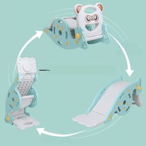 안전한 아기미끄럼틀 흔들말 농구대 3in1 돌아기 선물 유아용 실내용 키즈카페 튼튼한 놀이