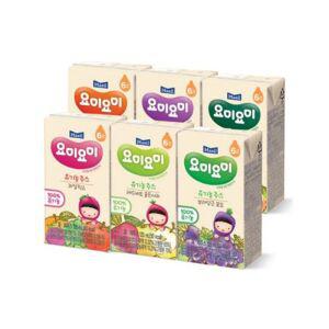 요미요미 유기농주스 125ml 24팩 6종혼합 (원산지_상세설명에 표시)