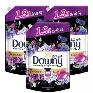 다우니 초고농축 섬유유연제 미스티크 1.35L  리필 3개 실속팩