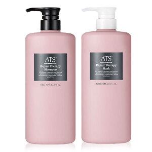 르에쓰 에이티에스 리페어 테라피 샴푸+마스크 1000ml 세트 헤어케어 약산성