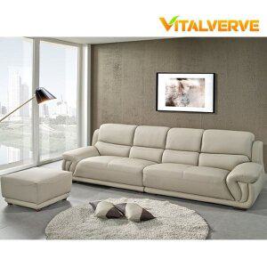 바이탈버브 라엘 콤비가죽 4인용 소파 보조세트