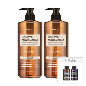 쿤달 네이처 샴푸 블랑 1058ml, 2개+증정(샴푸 화이트머스크 100ml, 1개+트리트먼트 화이트머스크 100ml, 1개)