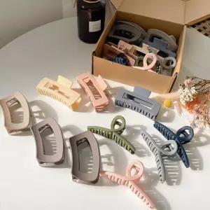 헤어 집게핀 10개 세트 올림머리 반묶음 무광 헤어핀 크라프트 포장 박스