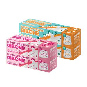 스탠딩 슬라이드 지퍼백 플라워에디션 중형 2팩 + 대형 2팩