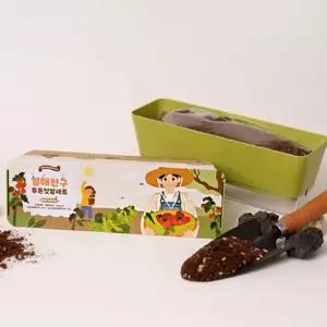 열매친구 투톤텃밭세트/키우는채소,사각화분