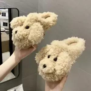 [오노마] ONM 실내슬리퍼 거실 귀여운 푸들 뽀글이 학교슬리퍼 실내