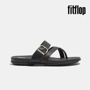 [공식] 핏플랍 그라시에 레더 스트레피 쪼리 BLACK