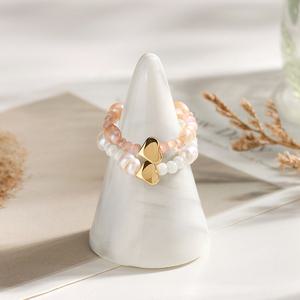 [골드팡] 달링루미하트 담수진주 비즈반지