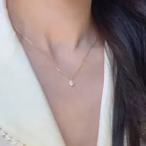 데일리 라이크 진주 목걸이 드롭 진주한알 포인트 2color 실버 골드