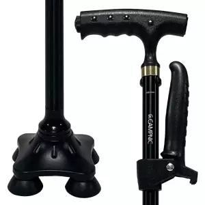 [캠프닉]노인지팡이 SN4200+보조손잡이 네발 사발 효도지팡이 할머니 할아버지 가벼운 지팡이 후레쉬