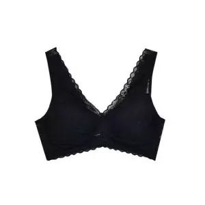 [오노마] ONM 레이스라인 통기성 노몰드 풀컵 브라 - 블랙