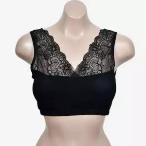 [오노마] ONM 여성 우아한 레이스끈 노와이어 브라 패드 런닝형브라