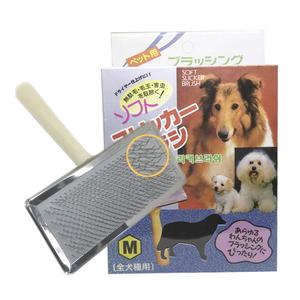 소프트침 슬리커브러쉬 강아지빗질 M