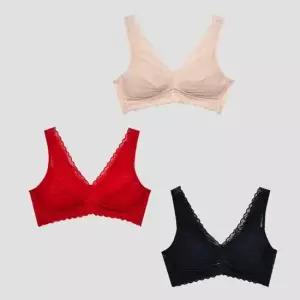 [오노마] ONM 여성스러운 레이스 라인 풀컵 노몰드 브라 0030ak