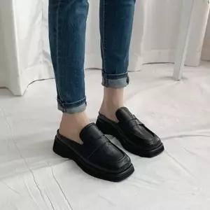 [하프클럽/]뮬 로퍼 뮬블로퍼 가죽 샌들 여성뮬슬리퍼 블로퍼