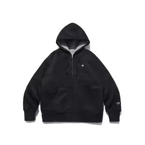 [아웃도어스/챔피온]남성 친환경 후리스안감 후드 집업자켓 블랙 CKJA2F016BK