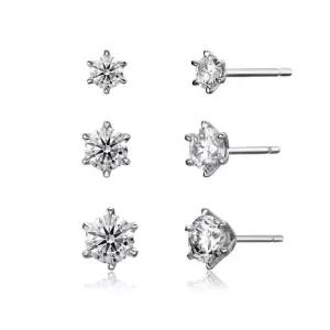 14K 18K 랩다이아몬드 6프롱 귀걸이 3type)