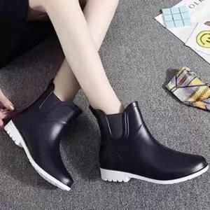 [오노마] ONM 패션 레인 부츠 여자 앵클 방수 슈즈 낚시 작업 장화