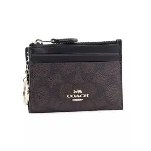 [명품]  카드지갑 가죽 코인 카드슬롯 동전지갑 시그니처 브라운 블랙 CW870IM