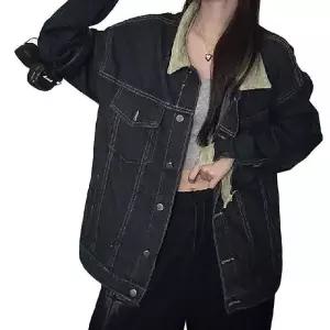 ONM 여자 오버핏 카라 청자켓 데님 점퍼 잠바