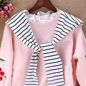 스트라이프 어깨니트 숄 카라 페이크 판초 가디건-WB63348