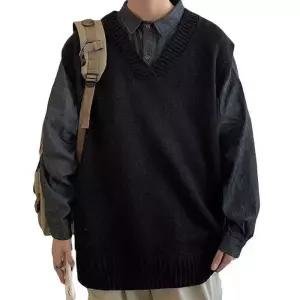 ONM 남자 니트 조끼 패션 데일리 오버핏