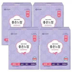 좋은느낌 오리지날 맥시슬림 날개 중형 36p x4개