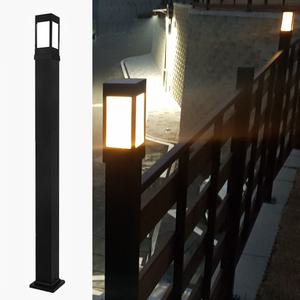 태양광 가로등 사각파이프 태양열조명 사각기둥 정원등 카페등 100-80cm