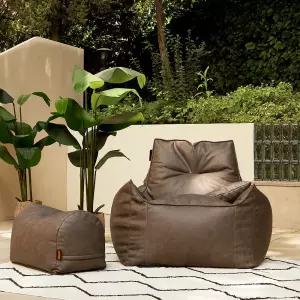 초대형 사하라 BR803 비건레더 빈백소파, 빈백+풋스툴세트