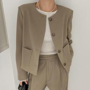 [시크릿라벨] [셋업가능/고퀄] 노카라 아웃포켓 자켓