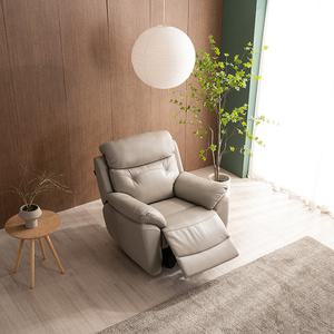 시트앤모어 포근한 전동 1인 천연면피 소가죽 리클라이너 쇼파 KC4115