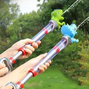 유니커블 공룡 캐릭터 펌프 물총 노즐 스틱 워터건 샷건 페스티