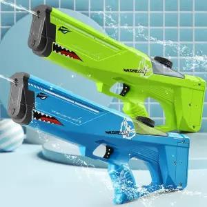 유니커블 자동 물충전 상어 전동 물총 대용량 워터건 페스티벌