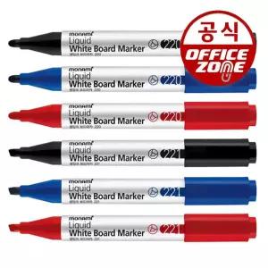 모나미 시그마플로 생잉크 보드마카 둥근닙 220 사각닙 221 촉 12자루 1타