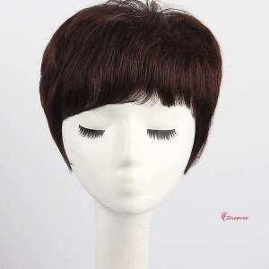 여성 인모 엄마가발 숏컷 2컬러 통가발 전체가발vwx513