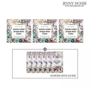 [제니하우스]제니하우스 오리진 헤어컬러 염색약 새치커버 홈쇼핑 염색제 3개+트리트먼트 6개 세트