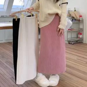 ONM 롱 허리밴딩 스커트 편한 골덴치마 여자 3색 슬림핏
