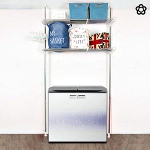 김치 냉장고 위 선반 기둥식 드럼 세탁기 거치대 2단