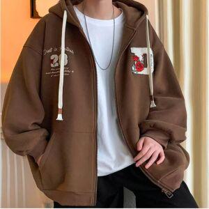 남성 봄 가을 긴팔 캐주얼 아우터 기본 끈 후드점퍼 남성점퍼 기본잠바 캐주얼잠바 야구점퍼 라운드잠바