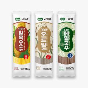 순솔 100% 메밀국수 오트밀 찰옥수수 국수 (100g x 5봉) 막국수면 소바 온면 글루텐프리 파스타 고단백질면 제로슈가 무가당 제로콜레스테롤 저칼로리