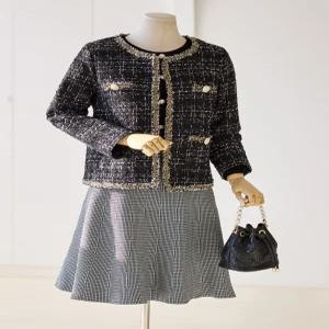 [커스텀에이블]메탈 프린지 트위드 자켓_T2502JK602A