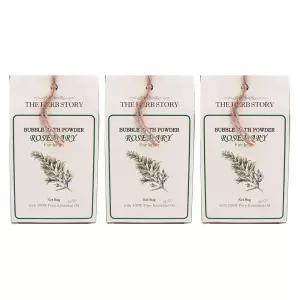 더허브스토리 버블바스 파우더, 로즈마리, 80g, 3개