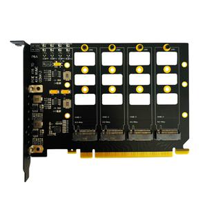 PCI-E 4.0 4x4 to M.2 4 베이 확장 카드 NVMe ssd 2242 2260 2280 SSD PCIe X16 Gen3 Gen4 어댑터
