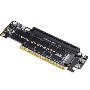 PCIE 확장 카드 PCIe X16 to X8 X4 PCIE4.0 M.2 NVME 브라켓 2280 2260 2242/2230 SSD 어댑터
