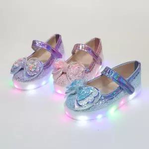 바니비 투명 리본 여아 led구두 키즈 아기 유아구두