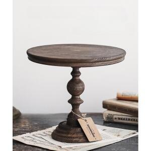 레트로 케이크 스탠드 파티 디저트 유럽식 원목 접시 받침대 플레이트 컵케이크 장식