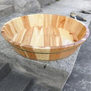 습식 족욕 대야 히노끼 가정용 편백나무 통 발욕조 각탕기 발마사지