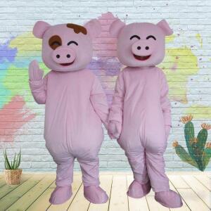 돼지인형탈 분홍 고깃집 퍼슈트 오픈 홍보 돼지 코스프레 피그 행사용 할로윈 코스튬