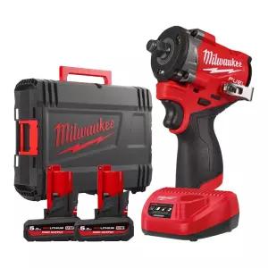 밀워키 M12 FIW2F12-502X 충전 임팩 렌치 12V 5.0Ah 고출력 배터리 2개 세트