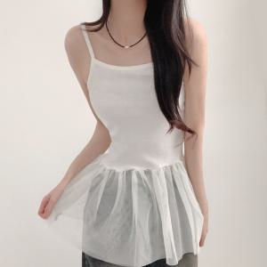 셀리 레이어드 뷔스티에 캉캉 프릴 나시 미니원피스3color